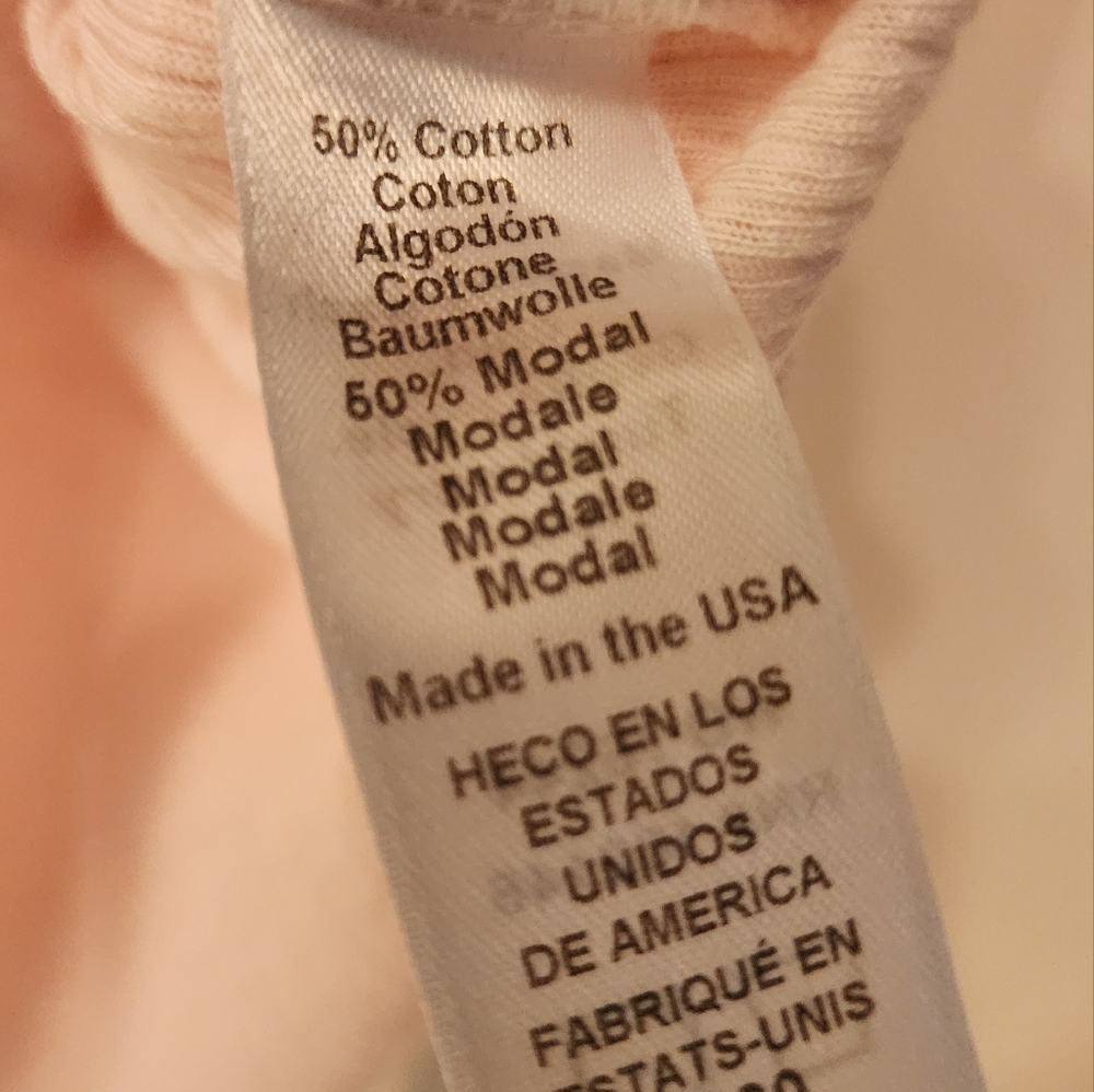 MICHAEL STARS Thermal Style Tee In Pale Pink (OS) - Picture 8 of 9